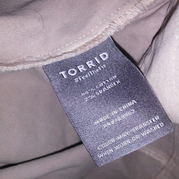 Torrid Utility Jacket Plus Size 2 2X Khaki Zip Up Military Solid Pockets Long Sl - Picture 13 of 14